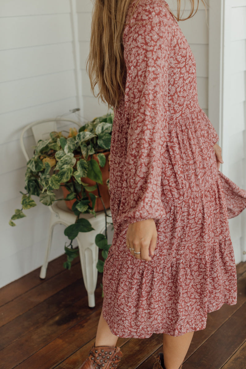 Clarington Dress - Auburn