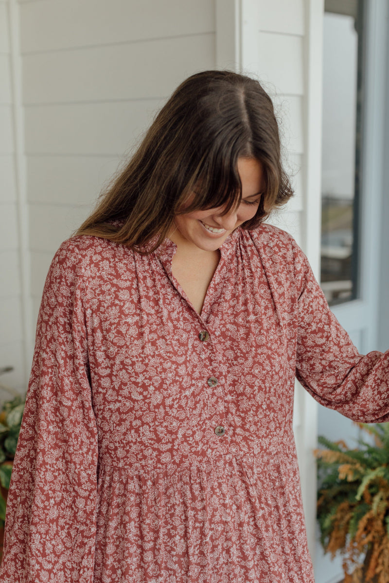 Clarington Dress - Auburn